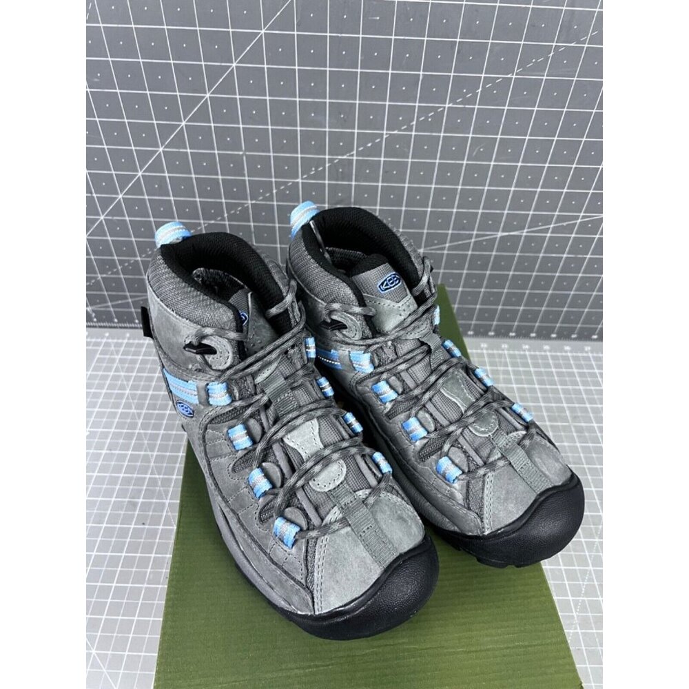 KEEN Women’s Targhee II Mid WP Hiking Boots - Steel Grey/Hydrangea Sz 8 - Picture 2 of 8